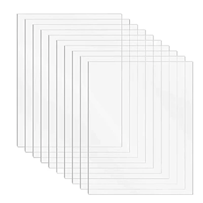 Immagine di DARENYI 10 Pezzi Lastre Plexiglass 1mm Fogli acrilici in Trasparente Pannello per Decorazione Domestica, Display, Cornice, Pittura (25 x 20 cm)