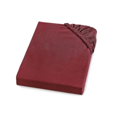 Immagine di sleepling Comfort lenzuolo con angoli in morbida flanella realizzato Germania 100% cotone per materassi fino a 23 cm di altezza, bordo elastico perimetrale, 200 x 200, rosso