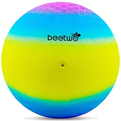 Immagine di Bouncy Palla da calcio per bambini, in PVC, multicolore, interni ed esterni (8,5 pollici), blu e giallo