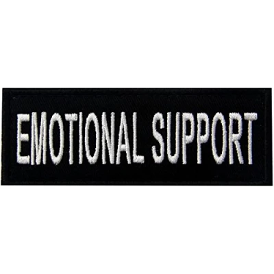 Immagine di Emotional Support Supporto emotivo Gilet/imbracature Emblema con Fissaggio Chiusura a uncino e asola Ricamata Toppa