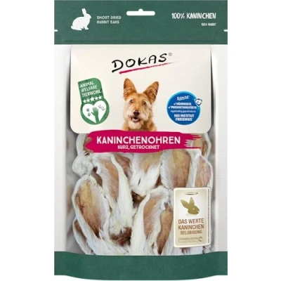 Immagine di Dokas Orecchie di coniglio con pelo Snack per cane Set %: 6 x 100 g