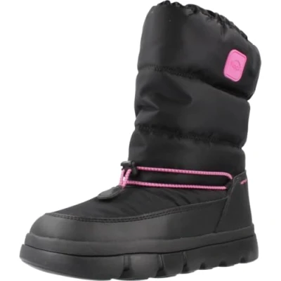 Immagine di Geox J WILLABOOM Girl B A, Scarpone da Neve, Black/Fuchsia, 24 EU