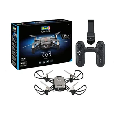 Immagine di Revell Control 23825 Icona Quadcopter RC Camera, Telecomando 720p, 2.4GHz, Anche Tramite App per Smartphone controllabile, quadrocopter telecomandato con rilevamento del Volto, 18cm