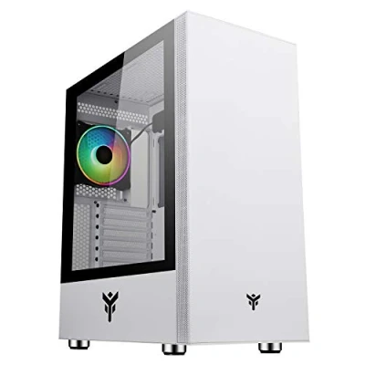 Immagine di Case Itek VERTIBRA S210W Gaming Middle Tower, 12cm ARGB fan, 2xUSB3, Side Panel Temp Glass, White Edition