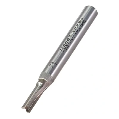 Immagine di Trend CraftPro C002X1/4TC Fresa a due scanalature, gambo da 1/4&quot;, diametro di taglio 4 mm e lunghezza 11,1 mm, punta in carburo tungsteno,