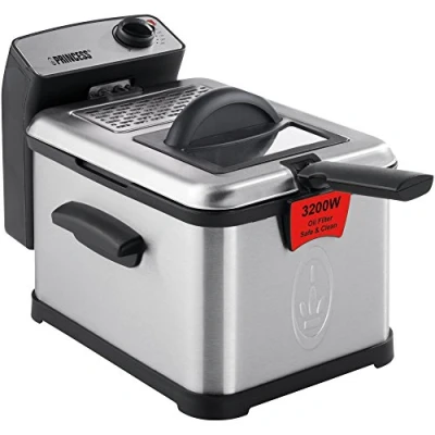 Immagine di Princess Superior Friggitrice a zone fredde 3200 W Con regolazione manuale della temperatura acciaio inox, Nero