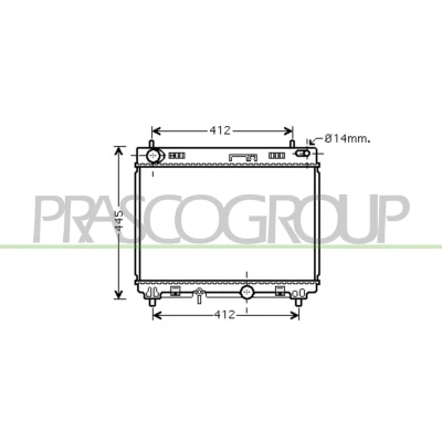 Immagine di PRASCO TY325R002 Radiatore motore Alluminio 349mm 478mm 16mm Alette di raffreddamento saldate TOYOTA: Yaris II Hatchback, III Hatchback