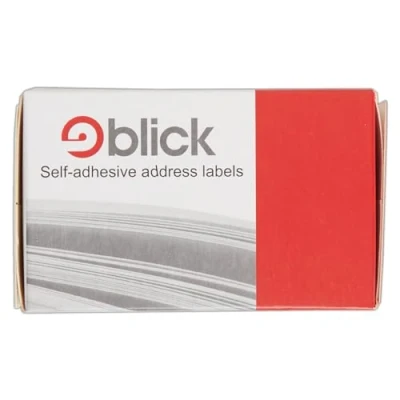 Immagine di Blick etichette, bianche, autoadesive, dattilografo, etichette per indirizzi, 36 mm x 89 mm, 250 casa, ufficio, famiglia, scuola, lettere
