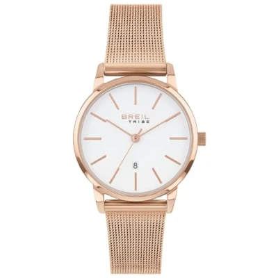 Immagine di Breil Orologio da donna collezione Avery monocolore quadrante bianco 3 lancette movimento al quarzo e acciaio inox colorato IP Mesh EW0515, Bracciale