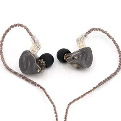 Immagine di Linsoul KZ ZSN Pro Dual Driver 1BA+1DD Auricolari ibridi in metallo HIFI Ear Monitor con cavo staccabile a 2 pin, pannello lega di zinco (con microfono, nero)