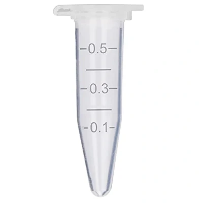 Immagine di stonylab Micro Provette per Centrifughe, Plastica Trasparente Graduata di Polipropilene da 0,5ml con Tappo Piatto, Laboratorio Conical Centrifuge Tubes (0,5ml, 500 Packs)