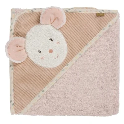 Immagine di Fehn Asciugamano da bagno con cappuccio topo poncho in spugna e assorbente morbido per neonati bambini a partire 0 mesi