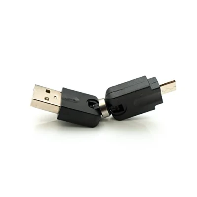 Immagine di System S Adattatore USB 2.0 Micro B maschio A femmina tipo cavo angolare 360 nero