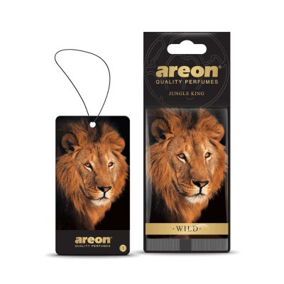 Immagine di AREON Wild Deodorante per auto da appendere casa e ufficio, profumo di colonia alta qualità con fragranze naturali, lunga durata, fresco lussuoso Design elegante Jungle King,