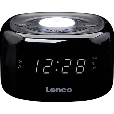 Immagine di Lenco Cr12 bk radiosveglia con funzione dimmer e luce notturna LCR12BK