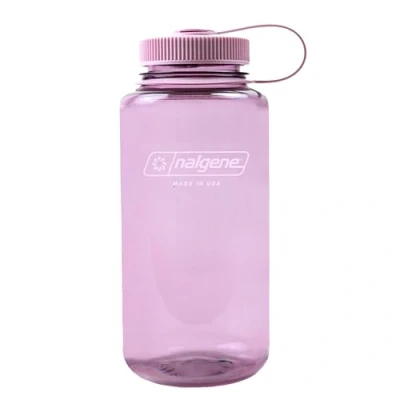 Immagine di Nalgene Sustain Tritan Bottiglia d&#039;acqua senza BPA, realizzata con materiale derivato dal 50% di rifiuti plastica, 32 once, bocca larga, fiori ciliegio