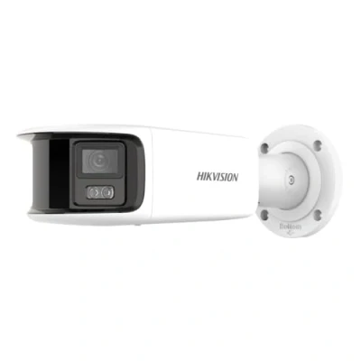 Immagine di Hikvision DS 2CD2T87G2P LSU/SL(4 mm)(C) Telecamera di sicurezza con 8 megapixel, fino a 40 m illuminazione, fotocamera ColorVu fascia colorata per immagini notte luce bianca