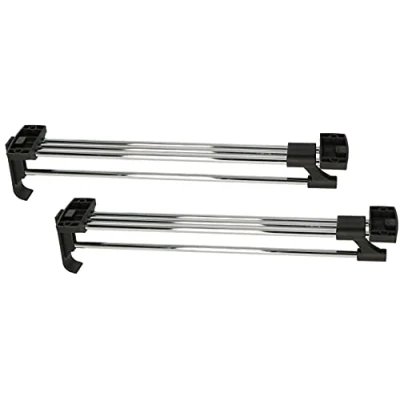 Immagine di KOTARBAU® Set di 2 aste appendiabiti allungabili, 350 mm, per guardaroba, colore: argento