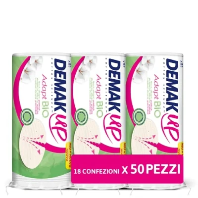 Immagine di Demak&#039;Up dischetti struccanti Bio Adapt, 18 confezioni da 50 pezzi, 900 pezzi totali