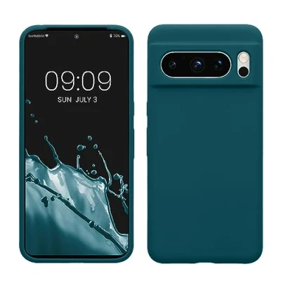 Immagine di kwmobile Cover per Google Pixel 8 Pro Custodia Back Case Smartphone in Silicone TPU Protezione Gommata petrolio matt