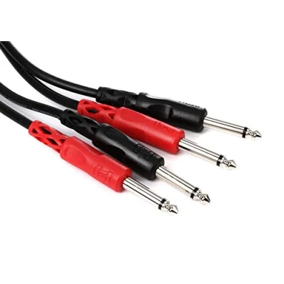 Immagine di Hosa CPP 202, Stereo Interconnect, Dual 1/4 in TS to Same, 2 m