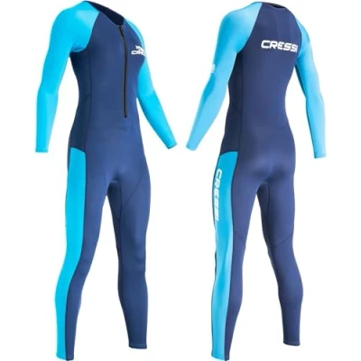 Immagine di Cressi Wahoo Lady Monopiece Wetsuit Blue/Azure 2mm XL/5, Muta Monopezzo Uomo Realizzata in Neoprene Premium 1.5/2mm e Elastan, Perfetta per attività Acquatiche Varie Donna, Blu/Azzurro