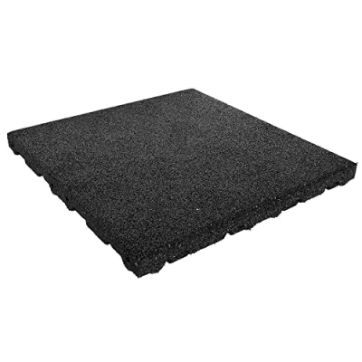 Immagine di IVOL Protezione anticaduta piastrelle in gomma altezza 75 mm 50 x cm (nero), GRANU505075