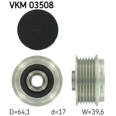 Immagine di SKF VKM 03508 Puleggia Alternatore 39,6 OPEL: Corsa D Hatchback, Zafira B, Astra H Caravan