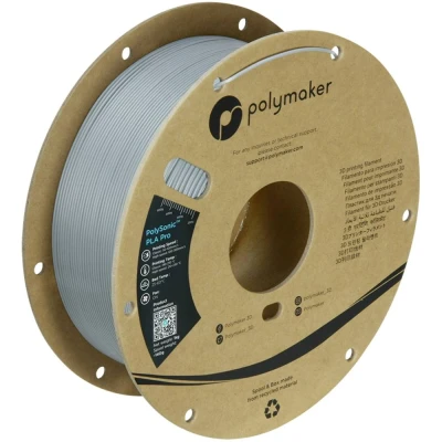 Immagine di Polymaker PA13003 Filamento per stampante 3D PLA ad alta velocità, resistente agli urti 1.75 mm 1000 g Grigio PolySonic™ 1 pz.