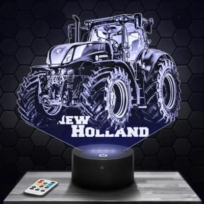 Immagine di Lampada da comodino, Luce notturna tattile N.Holland trattore agricolo illusione 3D LED, idea regalo di Natale per ragazzi e ragazze notte bambini o adulti TOP