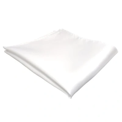 Immagine di TigerTie Fazzoletto bianco neve monocromatico panno poliestere Pochette dimensione 30 x cm