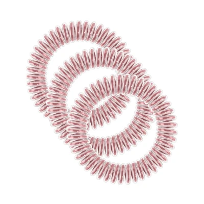 Immagine di Invisibobble Elastici per capelli Rosa metallizzato Slim x3 I a spirale donne e uomini Non lasciano segni Forte tenuta