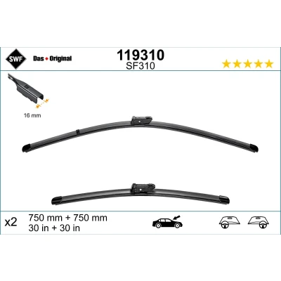Immagine di SWF Wiper FBOE 750 + mm LHD Kit