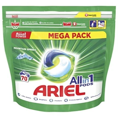 Immagine di Ariel Detergente All in 1 Cialde Mountain Spring, 70 Pezzi