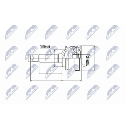Immagine di NTY NPZ SU 012 Kit Giunto Omocinetico lato ruota SUZUKI: SWIFT 2, Alto IV