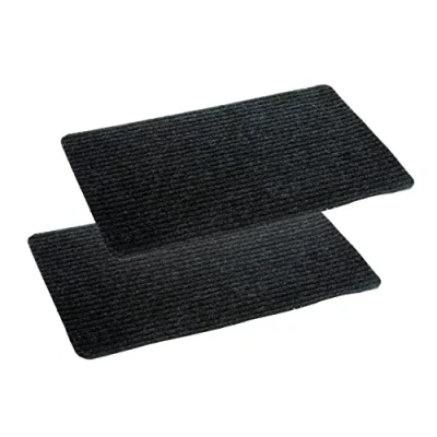 Immagine di Astra zerbino interno antracite antisdrucciolo 40x60 cm set di 2 idrorepellenti Rib Line resistente e antistatico