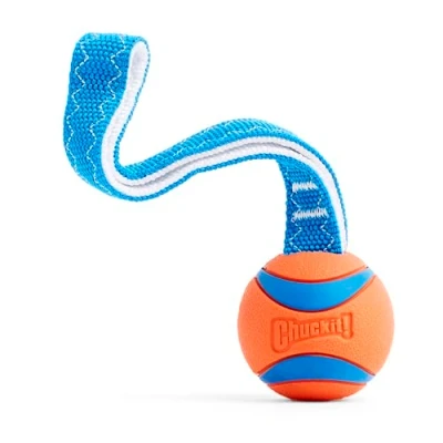 Immagine di Chuckit! Ultra Tug taglia M Confezione Doppia 2 x 6 cm Palla da gioco per cani con cavo di lancio Robusta e galleggiante In gomma naturale eccellenti proprietà rimbalzo