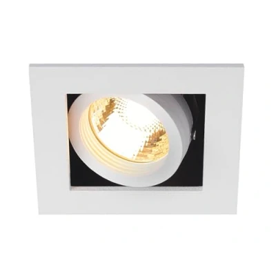 Immagine di SLV 1 / Spot, proiettore, faretto a soffitto, plafone, Lampada LED Incasso, Illuminazione di Interni GU10, KADUX QPAR51 50W Bianco Opaco