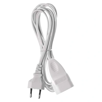 Immagine di EMOS P01303 cavo di prolunga 3 m, con presa europea e frizione, in plastica, 2 x 0,75 mm, alimentazione per interni, 575 W, 250 V