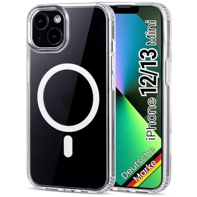 Immagine di JProtect Custodia magnetica per iPhone 12 Mini/13 Mini Magsafe/Antiurto 13 MagSafe Trasparente/Per Apple Magnetica/Custodia