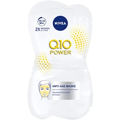 Immagine di NIVEA Q10 Power Maschera antirughe per viso, confezione da 12 (12 x 15 ml)