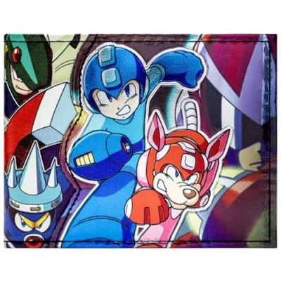 Immagine di Mega Man Collection The End Of Dr. Wily? Portafoglio/Portamonete Bi Fold ID &amp; Porta Carte, Blu