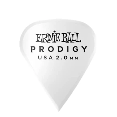 Immagine di Ernie Ball, Prodigy Sharp, Plettri da 2,0 mm, colore bianco, confezione 6