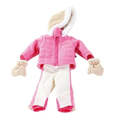 Immagine di Götz 3402231 tuta da sci combinata a righe abbigliamento taglia bambola. XL Set di e accessori 3 pezzi per bambole in piedi 45 50 cm