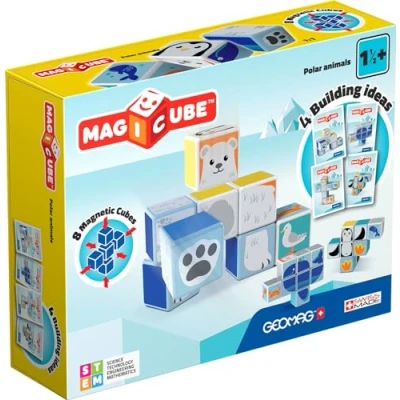 Immagine di Geomag Polar Animals Gioco di Costruzione con Cubetti Magnetici, da 18 mesi a 99 anni, 8 pezzi, Multicolore, PF.331.134.00