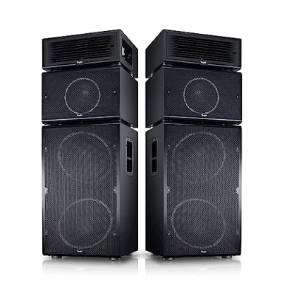 Immagine di Teufel Power HiFi Set stereo con sistema di altoparlanti modulari, audio Bluetooth, colore: Nero