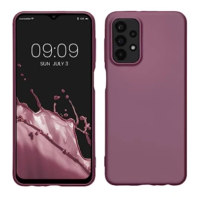 Immagine di kwmobile Custodia Compatibile con Samsung Galaxy A23 4G / 5G Cover Back Case Morbida Protezione in Silicone TPU Effetto metallizzato lavanda