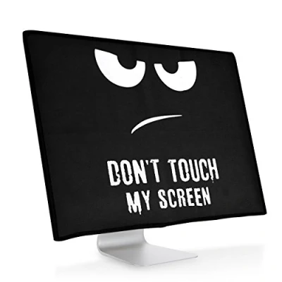Immagine di kwmobile 31 32&quot; Monitor Cover Protezione PC Antipolvere Schermo Computer Custodia Protettiva Don&#039;t Touch My Screen