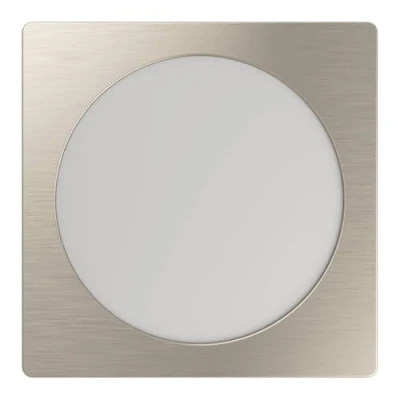 Immagine di Eglo Fueva 6 Faretto da incasso a LED, quadrato, soffitto, in plastica di colore argento e bianco, luce bianca calda fredda, 16,6 x cm