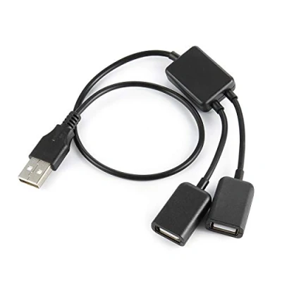 Immagine di CY Hub USB 2.0 a due porte per laptop, cavo di alimentazione bus Macbook, notebook, mouse e flash disk